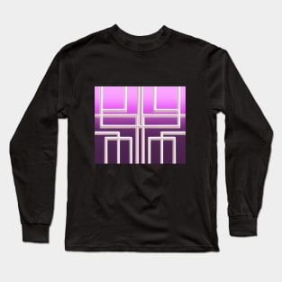 Gradient and metallic squares Long Sleeve T-Shirt